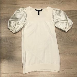 BCBG MAXAZRIA Puff Silk Sleve Sweater Size S